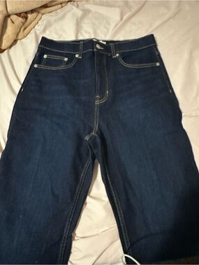 SPANX Women’s Wide-Leg Jeans in Dark Blue